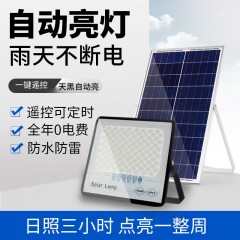 太陽能燈家用庭院燈室內(nèi)LED光控戶外投光燈照明一拖二新農(nóng)村路燈